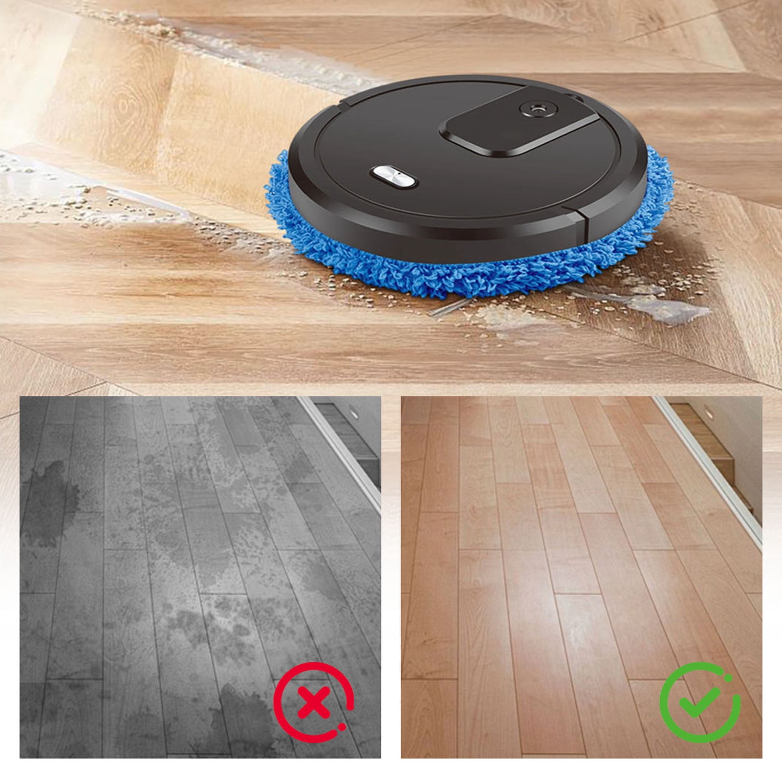 LLDYYDS Dry and Wet 3 in 1 Sweeping Robot, Intelligent Sweeping Robot Vacuum Cleaner, Rechargeable Dry and Wet Fully Automatic Mopping Machine