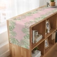 thumbnail image 6 of Table Runners 72 Inches Long Dress Scarves, Pink Leaves Farmhouse Kitchen Table Runner, Coffee Tablerunners, Green Summer Botanical Pastoral 16x72 Inch, 6 of 9