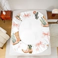 thumbnail image 5 of Feelyou Boho Cactus Plant Queen Sheet Sets, Tribal Bowknot Cowgirl Bed Set, 4-Piece, 5 of 7