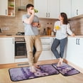 thumbnail image 6 of Purple Elegant Flowers Kitchen Mat Set of 2 Cushioned Non Slip Rugs for Bedroom Floor Runner Mats, 6 of 7