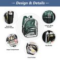 thumbnail image 5 of Large Clear PVC Backpack Heavy Duty See Through Backpack for Adults Work Travel, Green Butterfly Printed 12L, 5 of 8