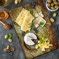thumbnail image 5 of Antique Cutting Board, Compass on an World Map Historic Borders Century-Old Antiquity Theme, Decorative Tempered Glass Cutting and Serving Board, Large Size, Yellow Orange, by Ambesonne, 5 of 5