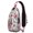 Tropical Flower, variant on Tropical Flower and Leaves Sling Bag with Watercolor Floral Print, Lightweight Durable Crossbody Backpack, Adjustable Strap, Multiple Compartments for Outdoor Activities and Gym