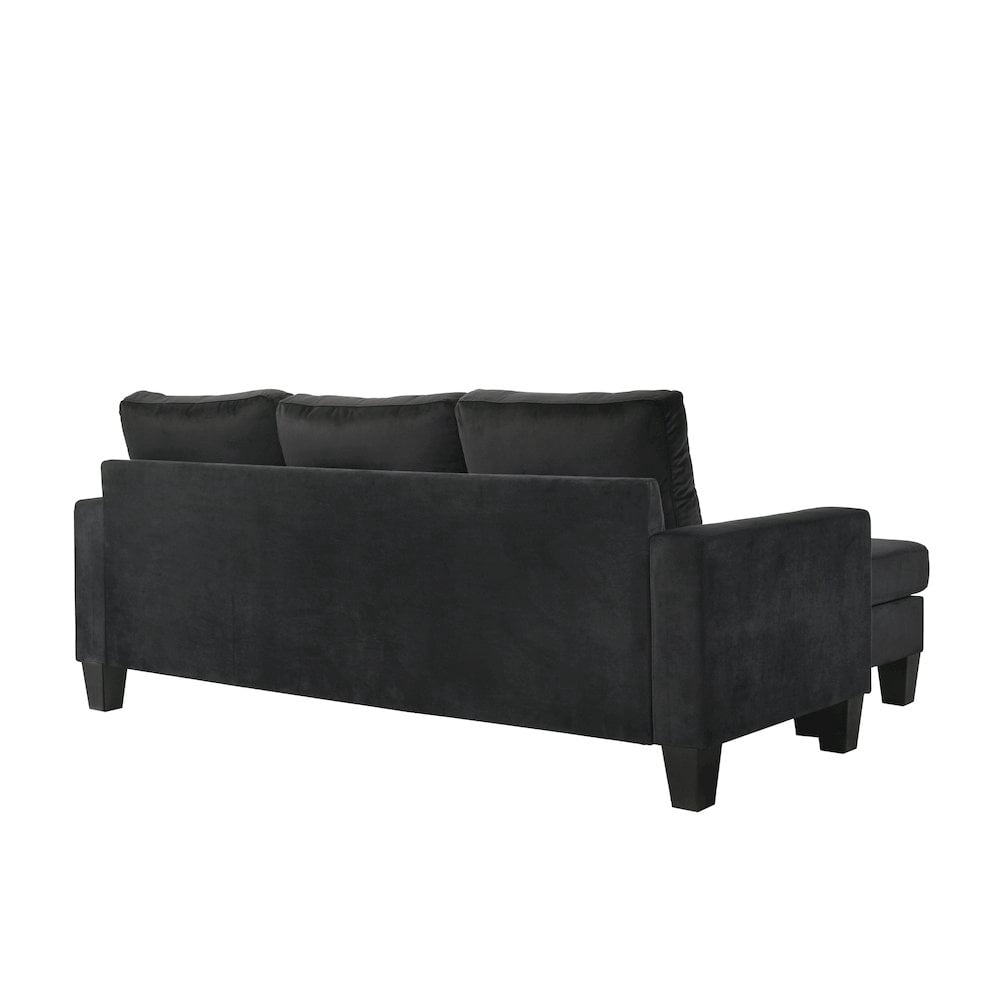 Glory Furniture Jessica Sofa Chaise in Black Color