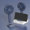 thumbnail image 4 of Billuyoard Ventilador de refrigeración de mano para verano, recargable, 3 velocidades, portátil, para clima cálido, escritorio, manos libres, soporte Accesorios para electrodomésticos Negro Billuyoard HA071819-05B, 4 of 6