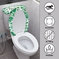 thumbnail image 3 of HELLHERO Clover Truck Pattern Fits All Toilet Shapes Elastic Fabric Round Toilet Lid Dust Cover Adjustable Bathroom Toilet Cover Set & Stretchy Fabric, 3 of 8