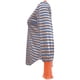 thumbnail image 4 of MHFRRA Blusa Informal Cómoda de Manga Larga con Cuello Redondo y Rayas a La Moda, Suave y Elástica, para Uso Diario Naranja, 4 of 5