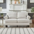 thumbnail image 3 of Modern Classic Design 59.5" Polyester Fabric Loveseat with Solid Wood Frame, 3 of 9