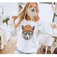 thumbnail image 2 of Fox With Beanie Sweatshirt - Retro 90's Wildlife Camping Outfit - Winter Outdoor Adventure - Nature Animals Graphic Sweatshirt - Sizes S-5XL ,Art Print JSC, 2 of 5