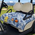thumbnail image 3 of COEQINE Golf Cart Seat Cover Towel with Foldable Design and Carry Handle, Universal 51.2"x30.3", Comfort Quilted Polyester, 4 Front Pockets, Easy to Clean, Blue Peacock Floral, 3 of 8