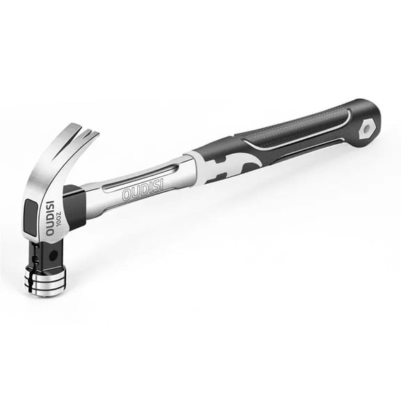 Multifunctional claw hammer Fiber handle claw hammer/stainless steel handle claw hammer Hammer Knocking hammer Hammer Iron hammer【10oz Round Head】Stainless Steel Handle Claw Hammer