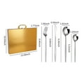 thumbnail image 4 of 24-Piece Premium Stainless Steel Dinnerware Set with Stylish Storage Gift Box - Rustproof, Easy to Clean Utensils for Home, Parties & Restaurants - Available in Silver, Gold, Rose Gold, Colorful &, 4 of 6