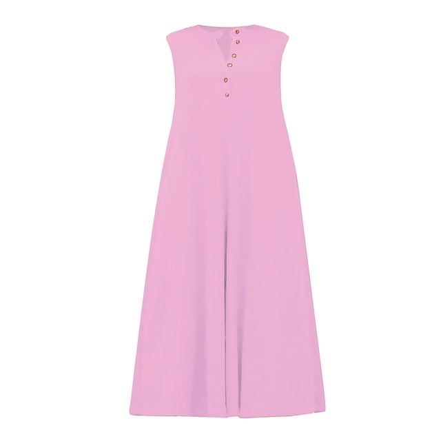 HBFAGFB Combinaisons pour Femmes Grande Taille Col Rond Décontracté Sans Manches Taille Haute Rose Taille TTG