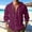 Purple, variant on Cotton Linen Long Sleeve Button Down Shirt for Men Summer Casual Hawaiian Beach Tops Lightweight Fashion Hoodies