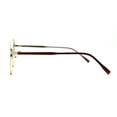 thumbnail image 4 of Retro Pop Color Indi Dapper Metal Rim Round Sunglasses Gold Brown, 4 of 4