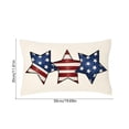 thumbnail image 3 of Qjidjing Patriotic Pillowcase, Backrest Cover, Fabric Decorated with Five Pointed Star and Flag Letter Printed, for Sofa Backrest Decor, Bedroom, Independence Day Home Holiday Ornament, 3 of 6