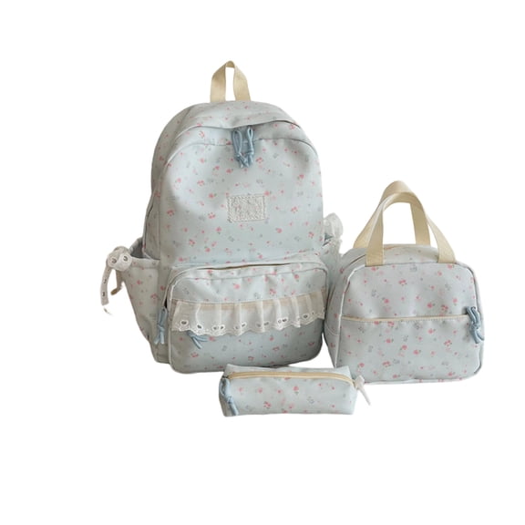 3-Piece Backpack Set for School, Bookbag with Lunch Tote and Pencil Case