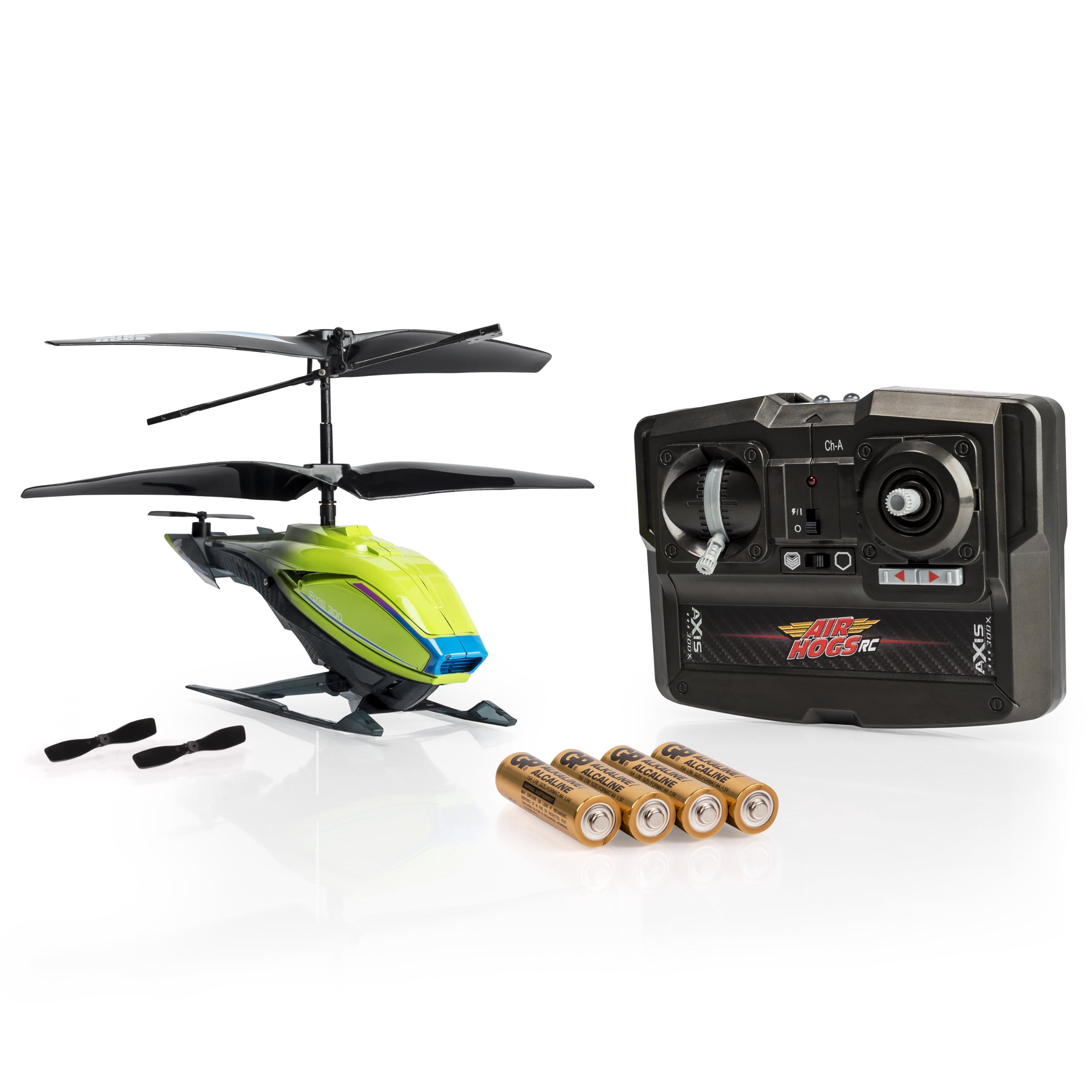 Air Hogs RC Axis 300X, Green R/C Helicopter with Batteries - Walmart.com - Walmart.com