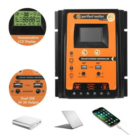 

Mad Hornets 2PCS 30A12/24V MPPT Solar Charger Controller Panel Battery Regulator