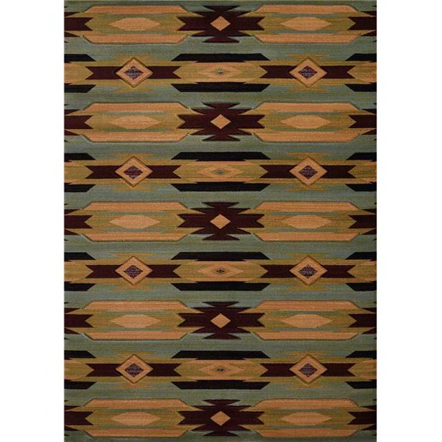 United Weavers 511 31660 69 5 ft. 3 in. x 7 ft. 6 in. Designer Contours CEM Yuma Area Rug, Blue