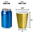 thumbnail image 4 of DecorRack Gold Disposable Plastic Cups, 12 fl oz, 40 Count, 4 of 6