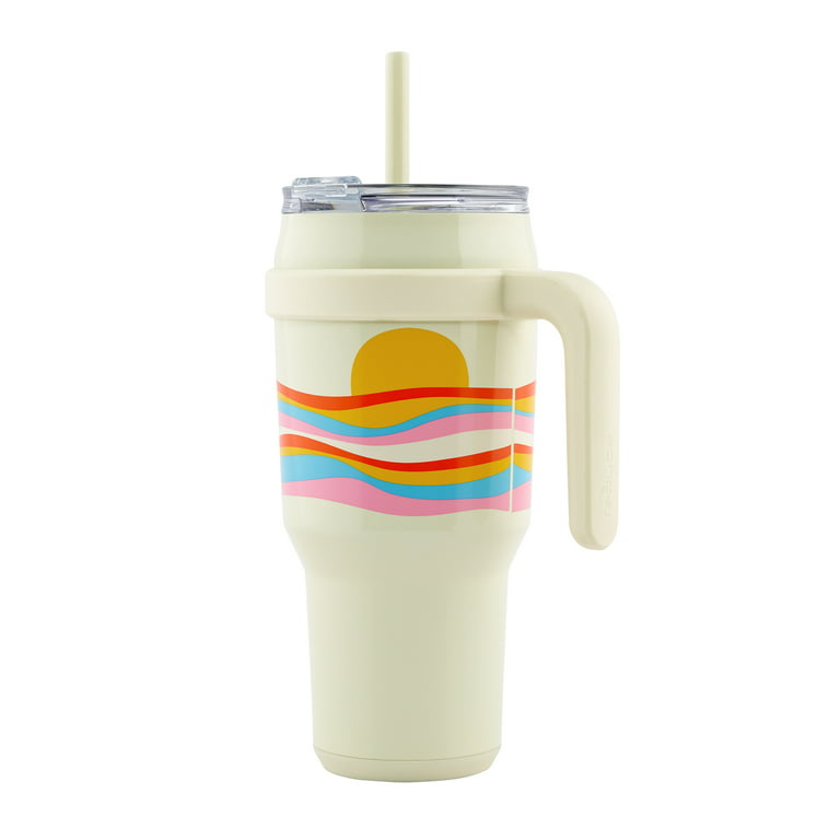 TOURIT 40 oz Tumbler with Handle and Straw, 3 in 1 Sip-All-Way Lid