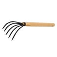 thumbnail image 1 of jinwen Claw Rake Garden Hand Rake Firm Grip High Carbon Steel Handheld Compact Soil Tiller Cultivator for Weed Removal Digging Beach, 1 of 9