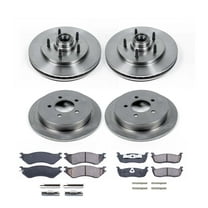 Ultimate Brakes Front and Rear Semi-Metallic Brake Pad and Rotor Kit with Hardware WM81444