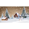 thumbnail image 2 of Gaynor, Janice 14x10 White Modern Wood Framed Museum Art Print Titled - Christmas Village, 2 of 4