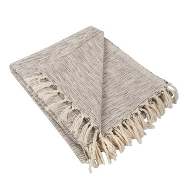 Contemporary Home Living 60" Brown Unique Variegated Rectangular Throw Blanket