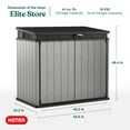 thumbnail image 2 of Keter Elite Store Outdoor Storage Shed 4.6 by 2.7 Foot, Deco Grey, 2 of 5