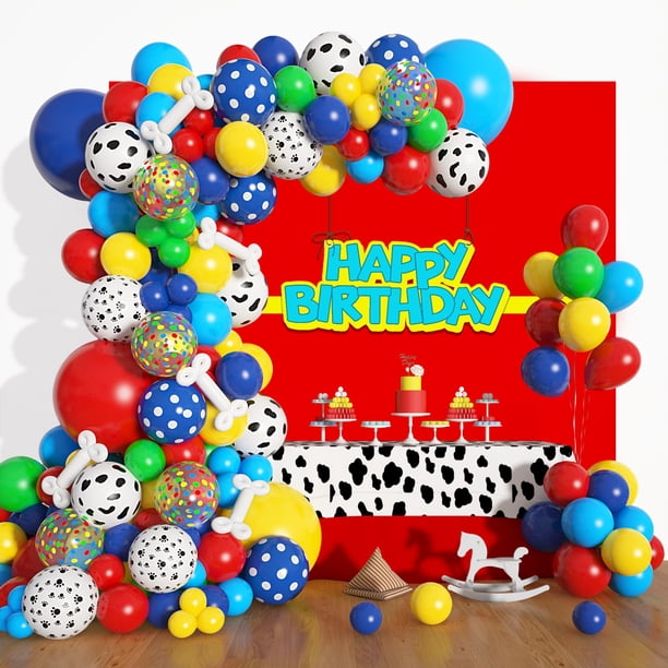 Juego de globos de fiesta con forma de guirnalda y arco Amandir, 155 piezas, diseño de patas