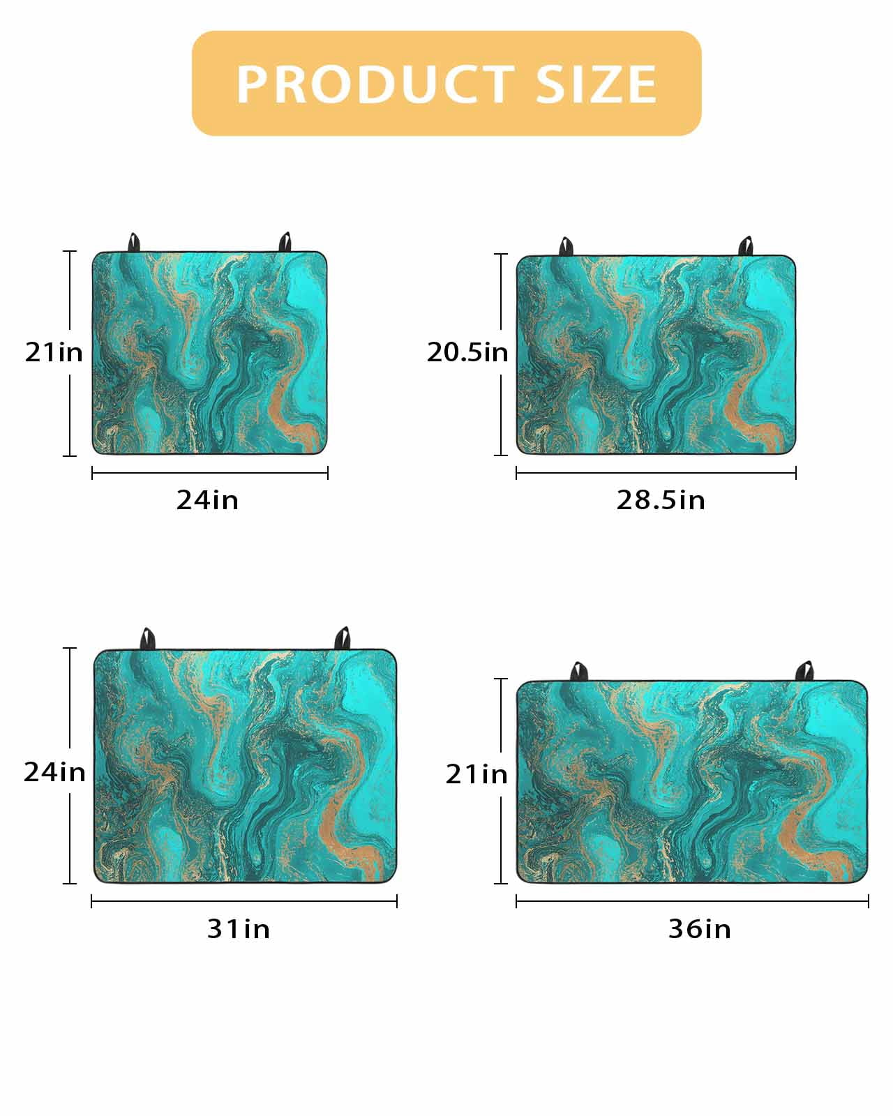 nqOlkjepod Large Induction Cooktop Protector Mat 24"x21", Turquoise Marble Stove Top Covers for Electric Stove, Farmhouse Modern Abstract Aesthetic Stove Burner Cover Mats, Glass Top Stove Cover