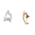thumbnail image 1 of Figura de lector abstracto,Estatua de pensador abstracto,arte,manualidades,decoraciones,Figuras humanas decorativas para oficina,objetos coleccionables,Estatua de la niña bailarina,Estatua de, 1 of 8