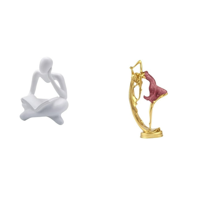 Figura de lector abstracto,Estatua de pensador abstracto,arte,manualidades,decoraciones,Figuras humanas decorativas para oficina,objetos coleccionables,Estatua de la niña bailarina,Estatua de
