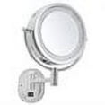 thumbnail image 5 of Jerdon 8-inch Diameter Makeup Mirror with LED Lighting - 5X-1X Magnification, Chrome Finish-Model HL165CD, 5 of 8