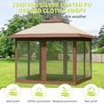 thumbnail image 4 of DSstyle Pavillon Extérieur avec Moustiquaire, Pavillon à Toit Rigide à Hauteur Réglable 10x10, Pavillon Escamotable Cadre en Métal Robuste, Bois et Résistant aux Pluies, Anti-UV, pour Jardin Cour Arrière Patio, 4 of 9