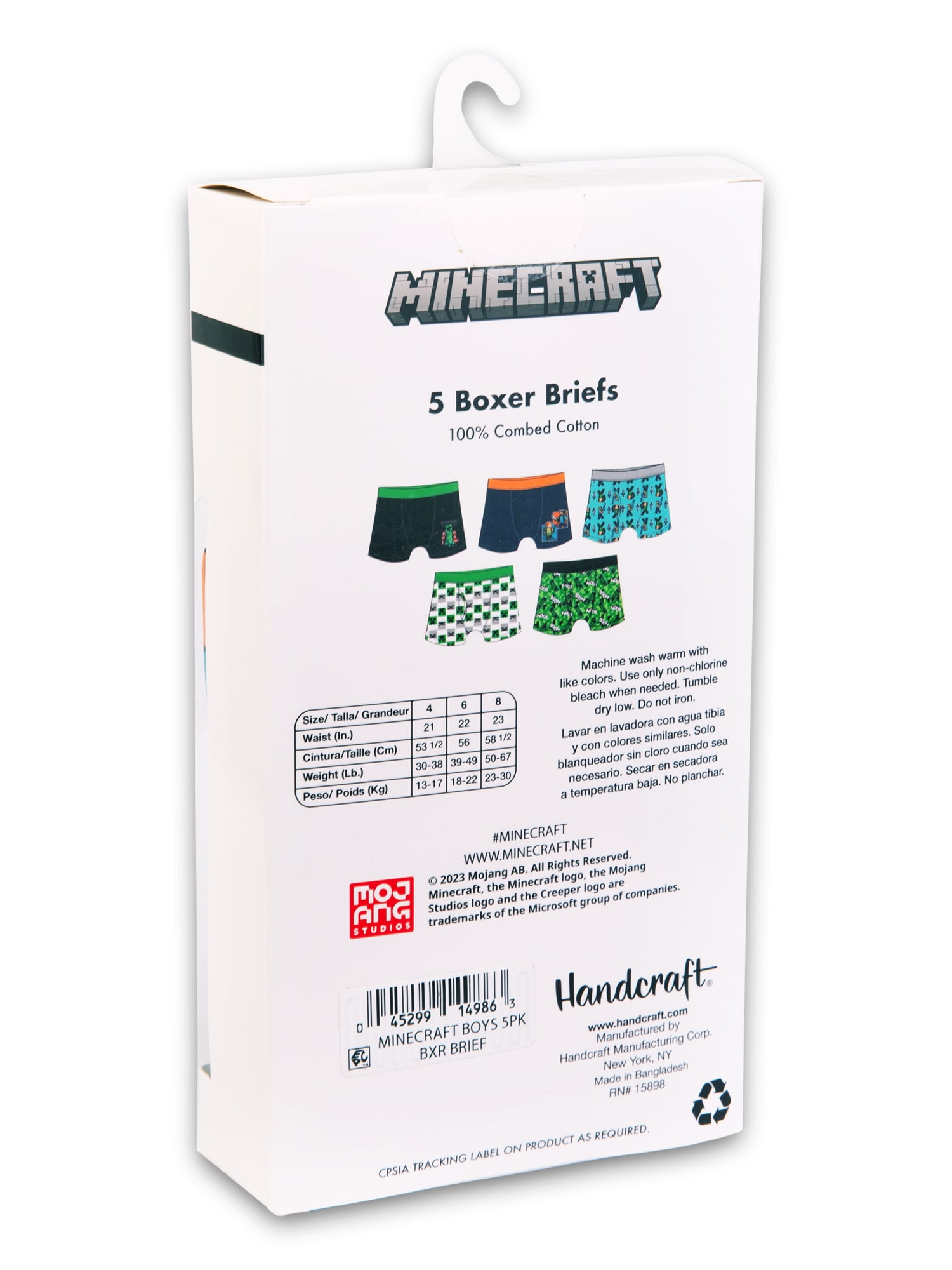 MINECRAFT Cotton Boxer Brief Boys Size 4