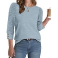 thumbnail image 3 of WIHOLL Long Sleeve Shirts for Women Lightweight Crew Neck Sweaters Fall Womens Tops Dressy Casual Fall Clothes, 3 of 10