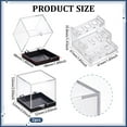 thumbnail image 2 of 2Pcs 3-Tier Clear Display Case 2x2x2Inch Square Specimen Display Case Mineral Boxes for Collectibles Action Figures Plant Mineral Stone, 2 of 8
