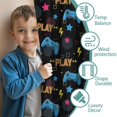 thumbnail image 3 of Blackout Kids Curtains,Game Controller Black Pattern Children's Insulated Curtains Set Of 2,Bedroom Essentials,Toddler Room Decor 42"x54", 3 of 5