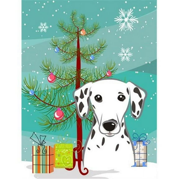 Christmas Tree And Dalmatian Flag Garden Size