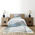 thumbnail image 4 of Ambesonne Rustic Quilted Bedspread Set 2 Pcs, Rural Winter Forest Art, Twin Size, Multicolor, 4 of 5