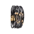 thumbnail image 2 of Sonducket Pulseras de cuero con hebilla de aleación de múltiples capas Joyería de con estampado de leopardo Ropa, zapatos y accesorios Miscelánea Negro Sonducket AP010180-01, 2 of 6