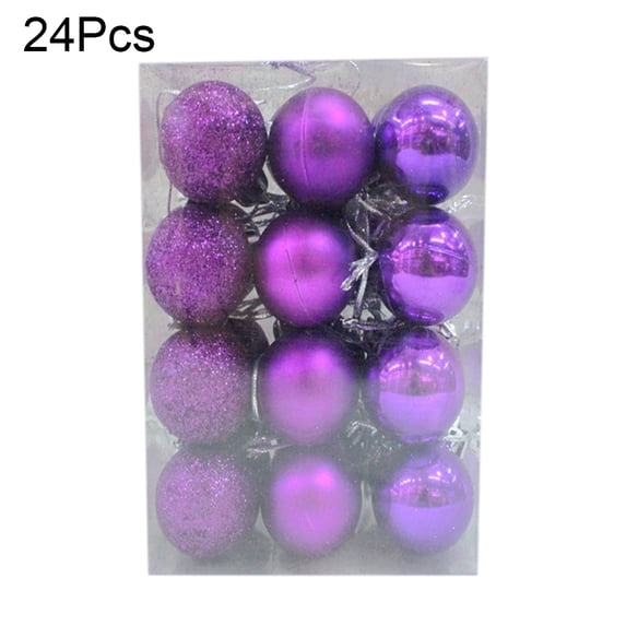 UDIYO 24Pcs 3cm Plastic Christmas Tree Balls Baubles Home Party Hanging Ornaments