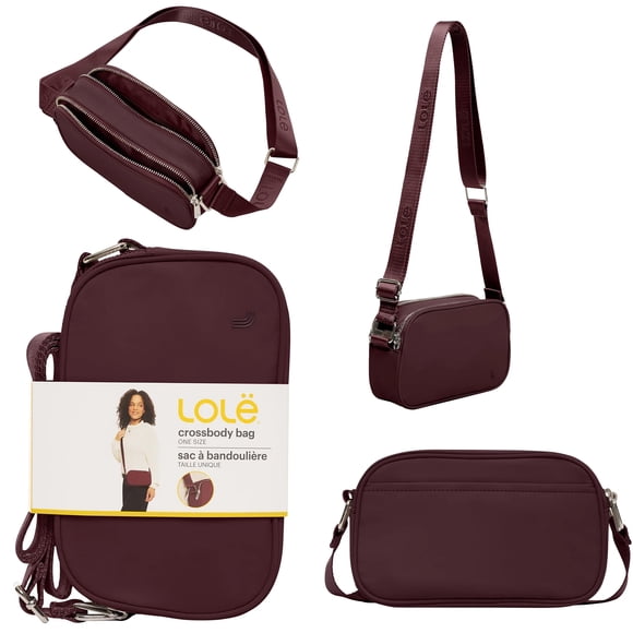 Lole Women’s Crossbody Bag – Lightweight Everyday Shoulder Purse with Adjustable Strap, Travel & Casual, One Size, Maroon