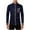 #343-Navy, variant on Yaoyar Men Fashion Printed Casual Shirt Pocket Buttoned Long Sleeve Stand-Up Collar Shirt Slim Fit Floral Print Shirt