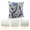 thumbnail image 4 of Nawypu  Throw Pillow Cover Chinoiserie Blue White Floral Pattern Spring Flowers and Birds Hand Oriental Decorative Throw Pillow Cushion Case for Home Couch Living Room Bed Pillowcase, 4 of 5