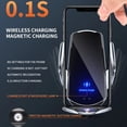thumbnail image 2 of Cargador inalámbrico magnético de 100W para coche, soporte de teléfono para iPhone 14, 13, 12, Samsung, Xiaomi, inducción infrarroja, carga rápida"silver No cable" Fivean Soporte para teléfono de coche, 2 of 2