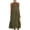 Army Green(Womens Dress), variant on Women's Cotton Linen Midi Dress Summer V-Neck Cami Sundress Boho Flowy Loose Shift Dress Beach Cover Up